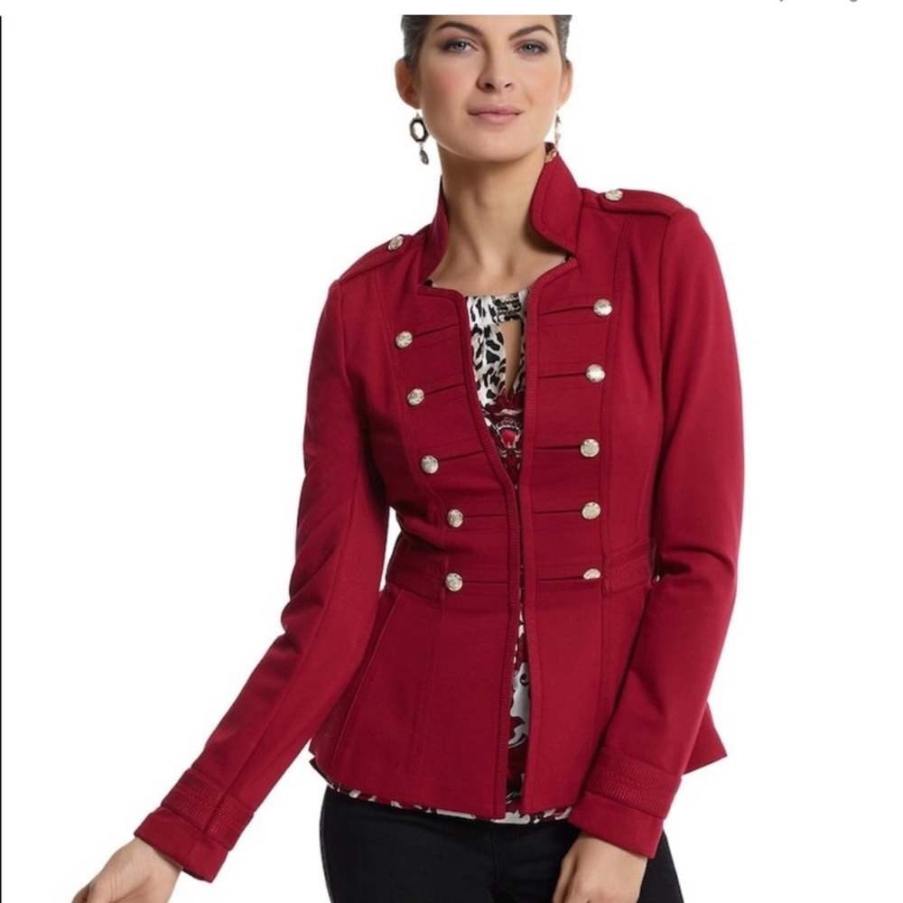 WHBM | Chic Red Military Jacket